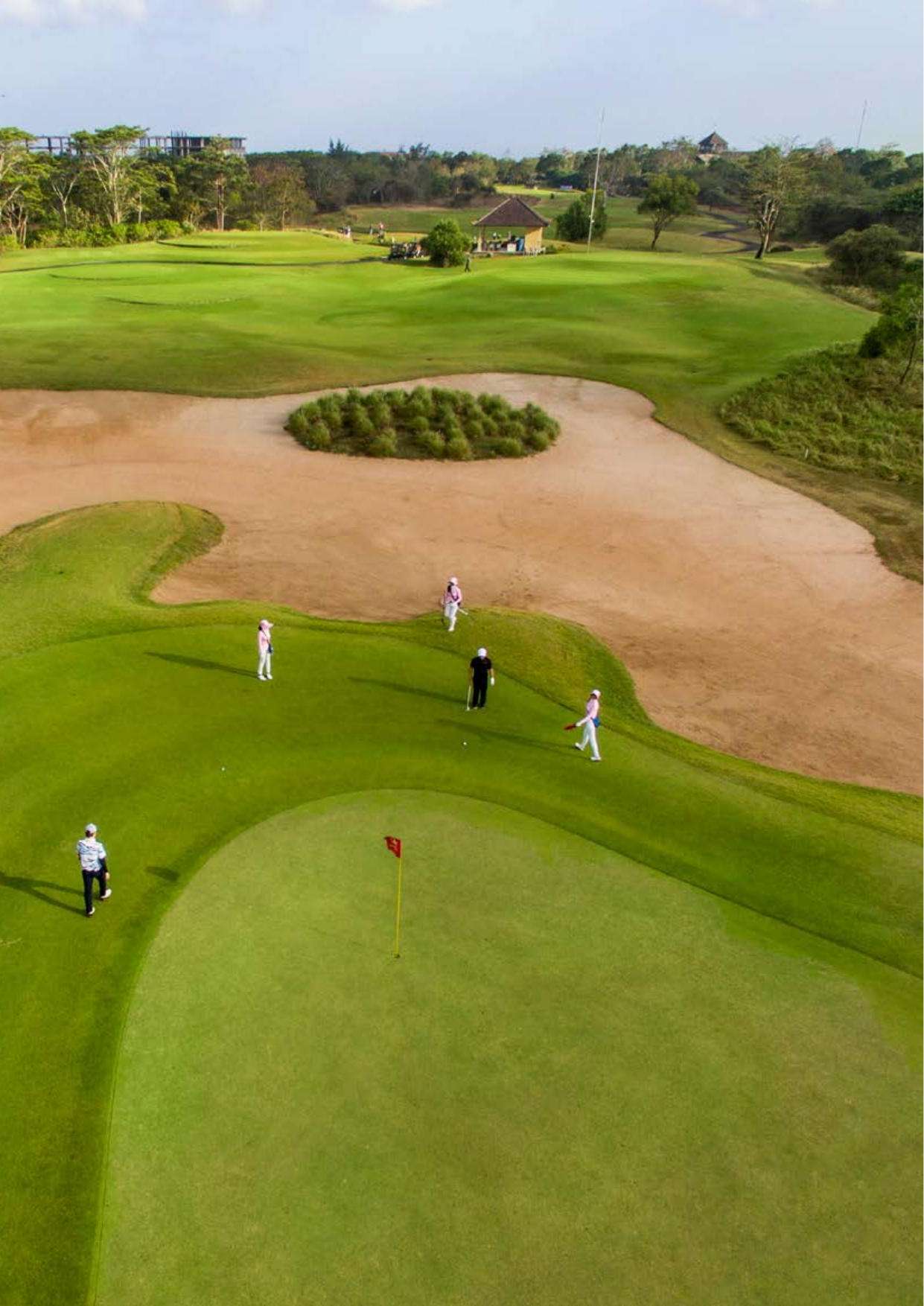 Aerial green golf course - The Links Golf Villa Bali