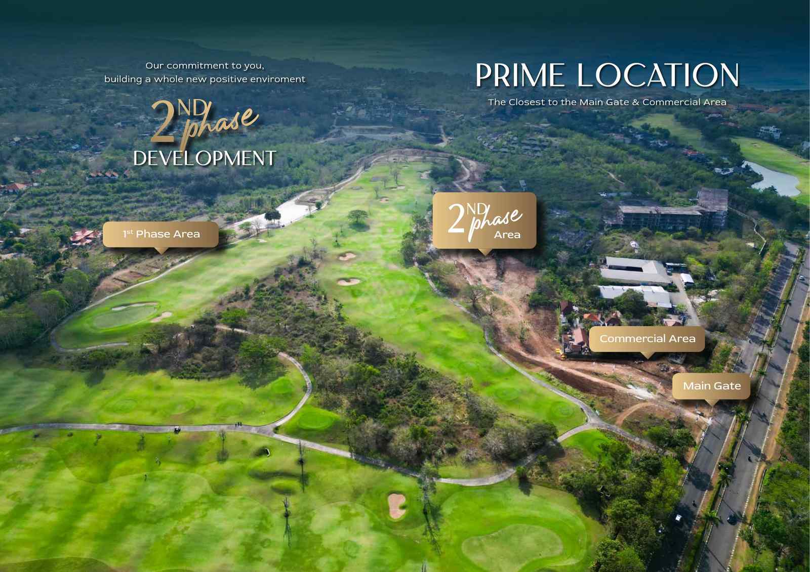 Peta lokasi 2nd Phase The Links Golf Villa dekat Main Gate dan Commercial Area