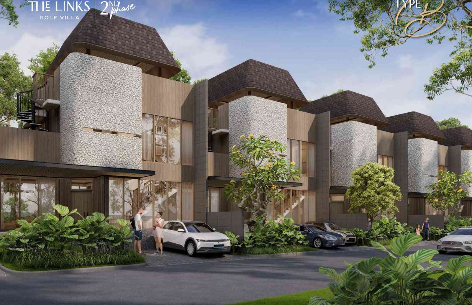 Tampak depan villa The Links Golf Villa Type B